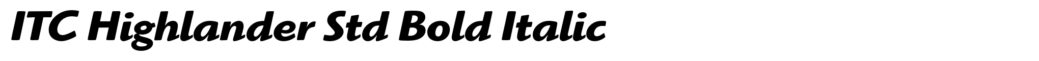 ITC Highlander Std Bold Italic image